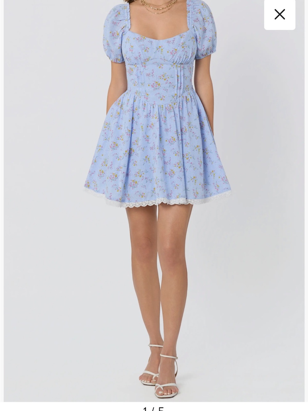 ASTR the Label Ilianna Floral Border Print Minidress